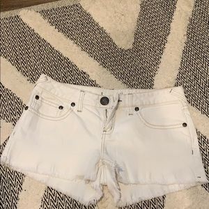 Free people white denim shorts